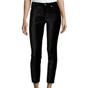 7FORALLMANKIND The Ankle Skinny Velvet Jeans Black